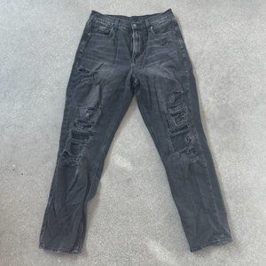 American Eagle Distressed High Rise Mom Jean